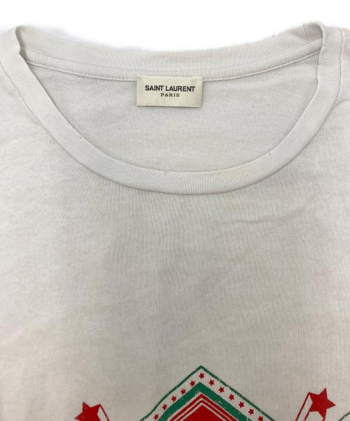 Saint Laurent Paris（サンローランパリ）Saint Laurent Paris (サンローランパリ) プリントTシャツ ホワイト サイズ:SIZE Sの古着・服飾アイテム