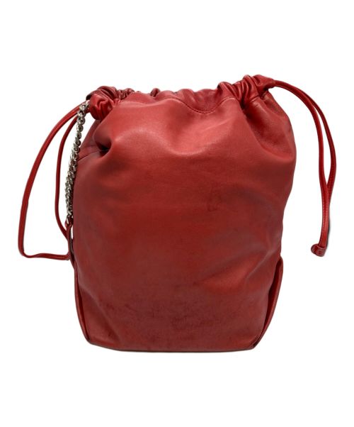 Saint Laurent Paris（サンローランパリ）Saint Laurent Paris (サンローランパリ) TEDDYレザーショルダーバッグ レッドの古着・服飾アイテム