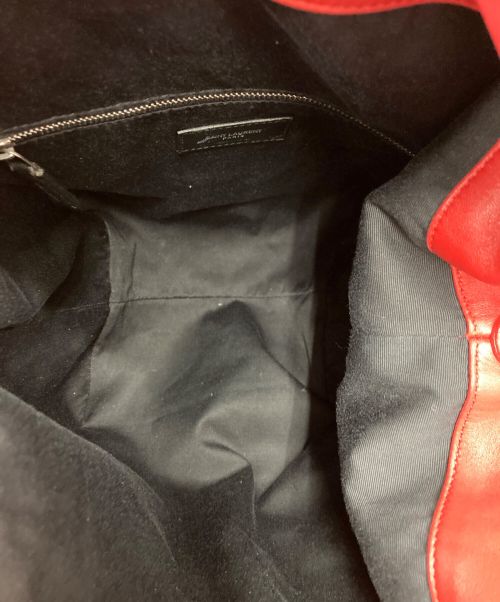 Saint Laurent Paris（サンローランパリ）Saint Laurent Paris (サンローランパリ) TEDDYレザーショルダーバッグ レッドの古着・服飾アイテム