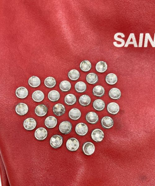 Saint Laurent Paris（サンローランパリ）Saint Laurent Paris (サンローランパリ) TEDDYレザーショルダーバッグ レッドの古着・服飾アイテム