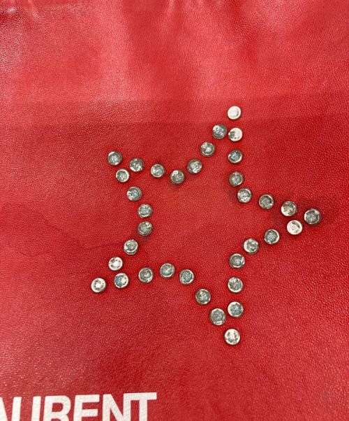 Saint Laurent Paris（サンローランパリ）Saint Laurent Paris (サンローランパリ) TEDDYレザーショルダーバッグ レッドの古着・服飾アイテム