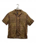 POLO JEANS CO.ポロジーンズカンパニー）の古着「総柄オープンカラーシャツ」｜ブラウン