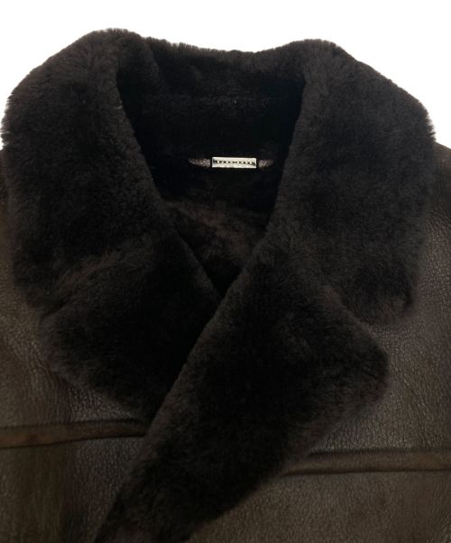 HUGO BOSS（ヒューゴ ボス）HUGO BOSS (ヒューゴ ボス) ダブルブレストムートンジャケット ブラウン サイズ:SIZE 48の古着・服飾アイテム