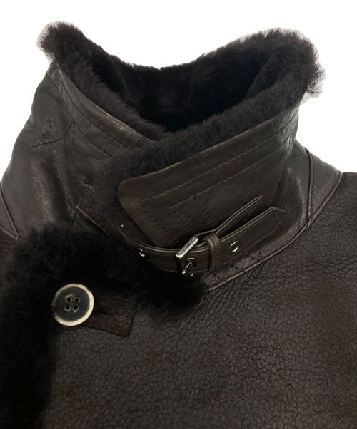 HUGO BOSS（ヒューゴ ボス）HUGO BOSS (ヒューゴ ボス) ダブルブレストムートンジャケット ブラウン サイズ:SIZE 48の古着・服飾アイテム