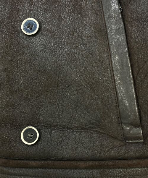 HUGO BOSS（ヒューゴ ボス）HUGO BOSS (ヒューゴ ボス) ダブルブレストムートンジャケット ブラウン サイズ:SIZE 48の古着・服飾アイテム