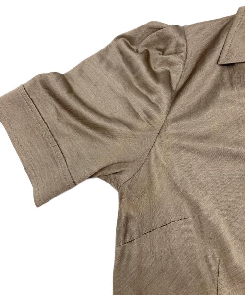 BURBERRY BLACK LABEL（バーバリーブラックレーベル）BURBERRY BLACK LABEL (バーバリーブラックレーベル) シルク半袖ワンピース ベージュ サイズ:38の古着・服飾アイテム