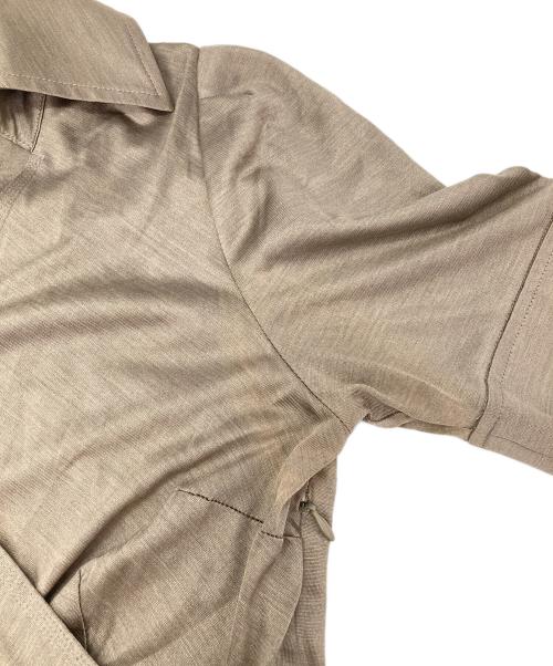 BURBERRY BLACK LABEL（バーバリーブラックレーベル）BURBERRY BLACK LABEL (バーバリーブラックレーベル) シルク半袖ワンピース ベージュ サイズ:38の古着・服飾アイテム