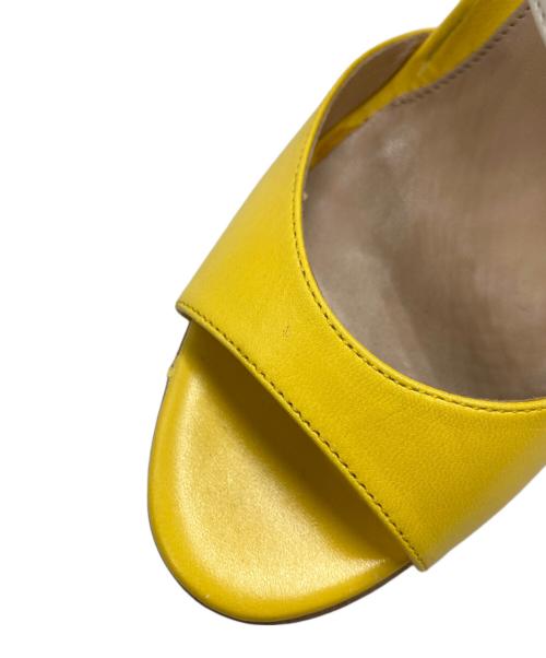 FENDI（フェンディ）FENDI (フェンディ) アンクルストラップヒールサンダル イエロー×ホワイト サイズ:SIZE 38の古着・服飾アイテム