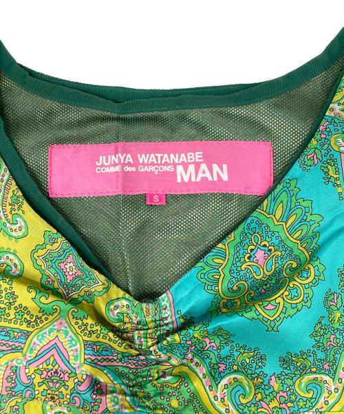 JUNYA WATANABE MAN PINK COMME des GARCONS（ジュンヤワタナベマンピンク コムデギャルソン）JUNYA WATANABE MAN PINK COMME des GARCONS (ジュンヤワタナベマンピンク コムデギャルソン) メッシュレイヤーペイズリーチュニック グリーン サイズ:SIZE Sの古着・服飾アイテム