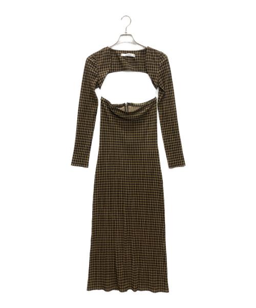 ROKH（ロク）ROKH (ロク) チェックロングワンピース ベージュ サイズ:SIZE Sの古着・服飾アイテム