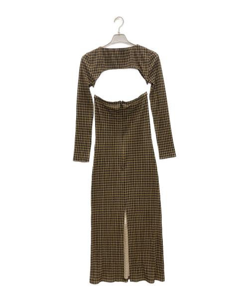 ROKH（ロク）ROKH (ロク) チェックロングワンピース ベージュ サイズ:SIZE Sの古着・服飾アイテム