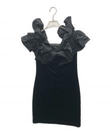 Y/PROJECT（ワイ プロジェクト）の古着「ベロアノースリーブワンピース」｜ブラック