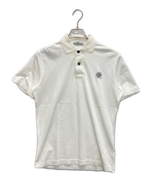 STONE ISLAND（ストーンアイランド）STONE ISLAND (ストーンアイランド) ポロシャツ ホワイト サイズ:SIZE Mの古着・服飾アイテム