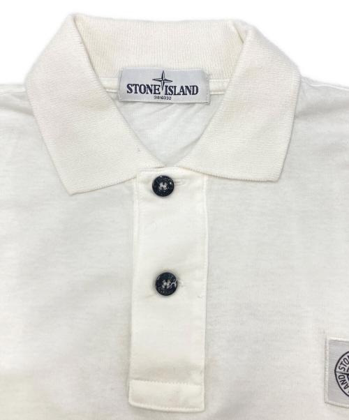 STONE ISLAND（ストーンアイランド）STONE ISLAND (ストーンアイランド) ポロシャツ ホワイト サイズ:SIZE Mの古着・服飾アイテム