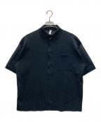 CFCLシーエフシーエル）の古着「TC MILAN RIB SHORT SLEEVE SHIRT」｜ブラック