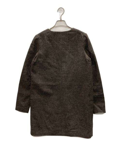 JUN MIKAMI（ジュン ミカミ）JUN MIKAMI (ジュン ミカミ) ツイードミニワンピース ブラウン サイズ:Freeの古着・服飾アイテム