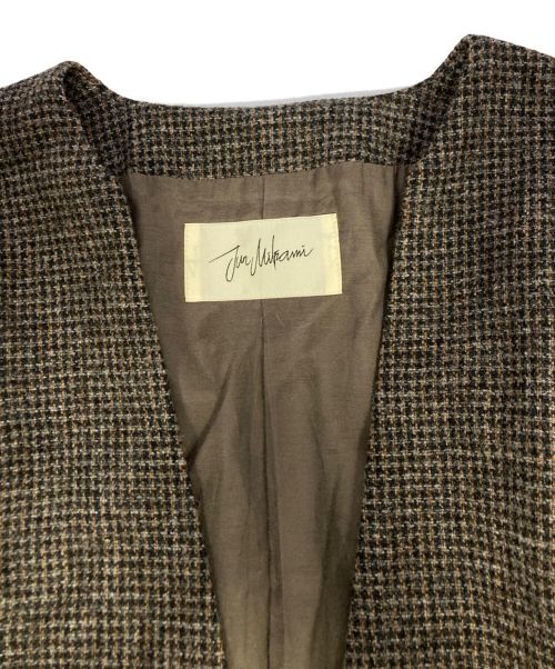 JUN MIKAMI（ジュン ミカミ）JUN MIKAMI (ジュン ミカミ) ツイードミニワンピース ブラウン サイズ:Freeの古着・服飾アイテム