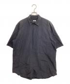 COMOLIコモリ）の古着「コモリ ショートスリーブシャツ」｜ブラック