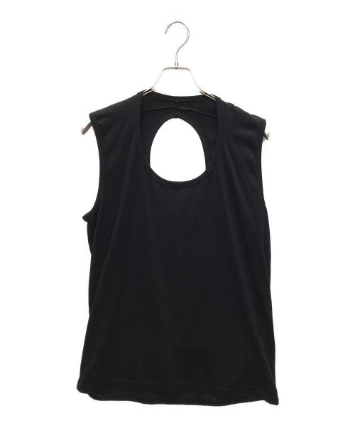 MM6 Maison Margiela（エムエムシックスメゾンマルジェラ）MM6 Maison Margiela (エムエムシックスメゾンマルジェラ) Cut-out Knit Tank ブラック サイズ:SIZE XSの古着・服飾アイテム