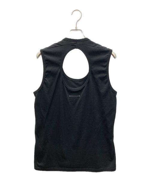 MM6 Maison Margiela（エムエムシックスメゾンマルジェラ）MM6 Maison Margiela (エムエムシックスメゾンマルジェラ) Cut-out Knit Tank ブラック サイズ:SIZE XSの古着・服飾アイテム