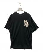 Y-3ワイスリー）の古着「ブラッシュロゴ オーバーサイズ グラフィックTシャツ」｜ブラック