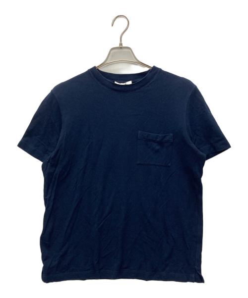 HERMES（エルメス）HERMES (エルメス) H刺繍ポケットTシャツ ネイビー サイズ:SIZE Lの古着・服飾アイテム