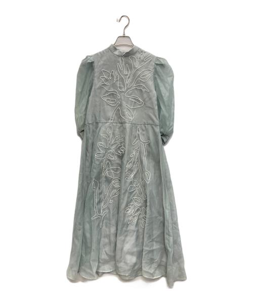 Ameri（アメリ）Ameri (アメリ) MEDI FOREST EMBROIDERY DRESS グリーン サイズ:SIZE Mの古着・服飾アイテム