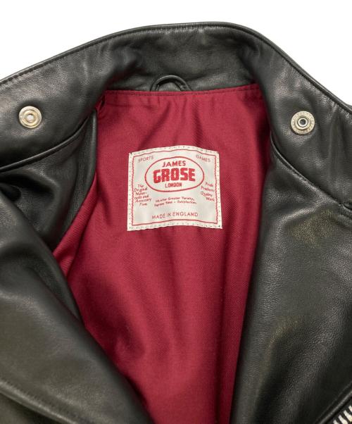JAMES GROSE（ジェームスグロース）JAMES GROSE (ジェームスグロース) リカルド ライダーズジャケット ブラック サイズ:SIZE 8の古着・服飾アイテム