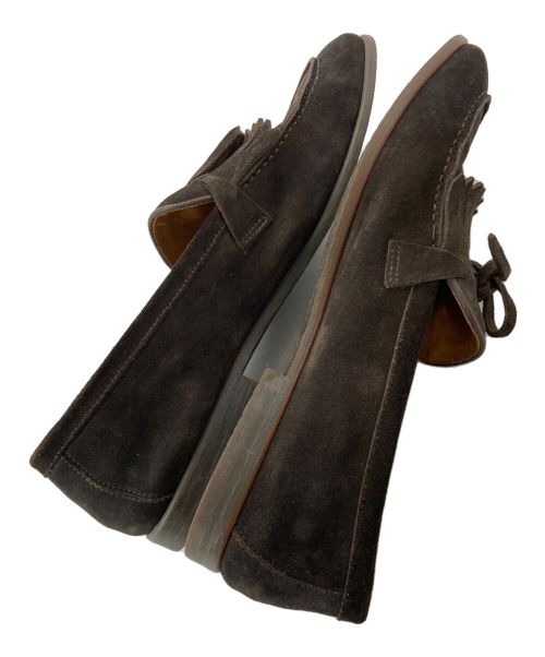 DOUCAL'S（デュカルス）DOUCAL'S (デュカルス) タッセルスウェードローファー ブラウン サイズ:41の古着・服飾アイテム