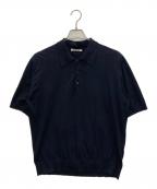 AURALEEオーラリー）の古着「SUPER HIGH GAUGE COTTON KNIT POLO SHIRT」｜ブラック