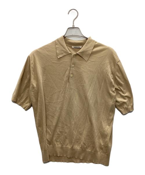 AURALEE（オーラリー）AURALEE (オーラリー) SUPER HIGH GAUGE COTTON KNIT POLO SHIRT ベージュ サイズ:3の古着・服飾アイテム