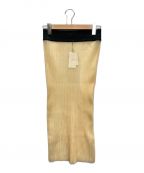 HYKEハイク）の古着「SHEER WIDE RIBBED SWEATER SKIRT」｜アイボリー