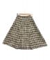GUCCI (グッチ) スクエアGロゴツイードスカート ベージュ×ブラック サイズ:SIZE36：29000円
