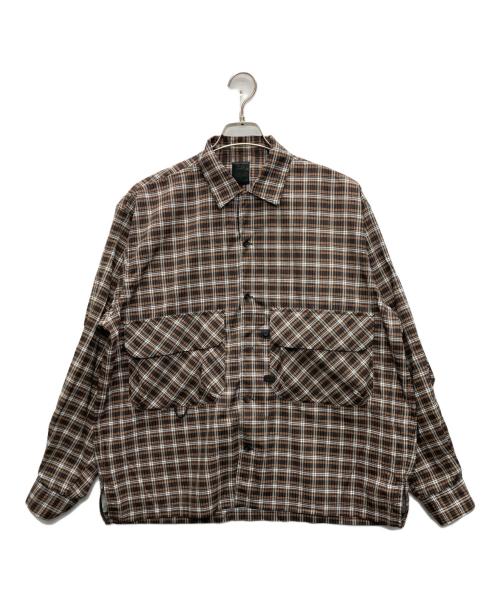 DAIWA PIER39（ダイワ ピア39）DAIWA PIER39 (ダイワ ピア39) Tech New Anglers Open Collar Shirts L/S　/　テック ニュー アングラ―ズ オープンカラーシャツ イエロー サイズ:SIZE Sの古着・服飾アイテム