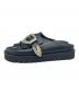 TOGA VIRILIS (トーガ ビリリース) ベルト レザー シャーク サンダル ブラック サイズ:SIZE 41：27000円
