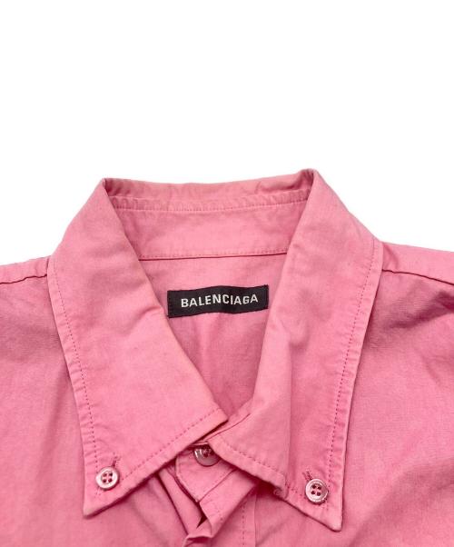 BALENCIAGA（バレンシアガ）BALENCIAGA (バレンシアガ) バックロゴ オーバーサイズ ボタンダウン シャツ ピンク サイズ:SIZE 37の古着・服飾アイテム