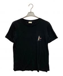Saint Laurent Paris（サンローランパリ）の古着「CAT＆COCKTAIL Tシャツ」｜ブラック