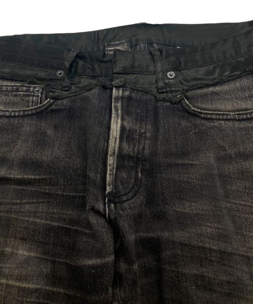 DIOR HOMME（ディオール オム）DIOR HOMME (ディオール オム) コンバインスキニーデニムパンツ ブラック サイズ:SIZE 29の古着・服飾アイテム