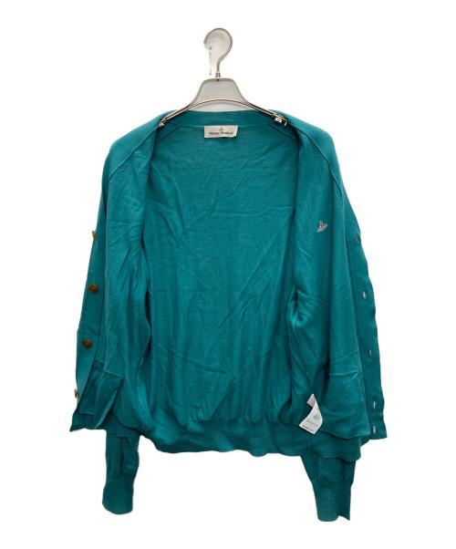 Vivienne Westwood（ヴィヴィアンウエストウッド）Vivienne Westwood (ヴィヴィアンウエストウッド) シグネチャー刺繍ロゴカーディガン スカイブルー サイズ:SIZE XLの古着・服飾アイテム