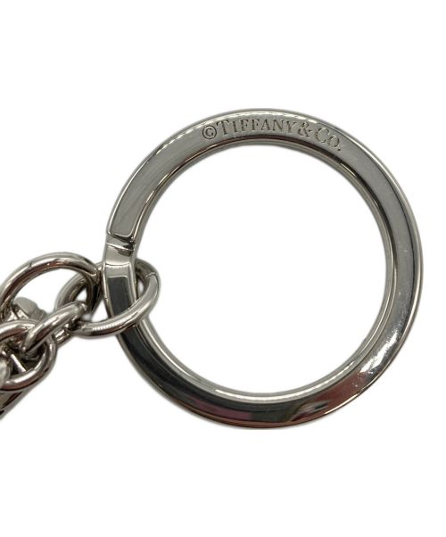 TIFFANY & Co.（ティファニー）TIFFANY & Co. (ティファニー) レザー インレイド ハート タグ キーリング フューシャの古着・服飾アイテム