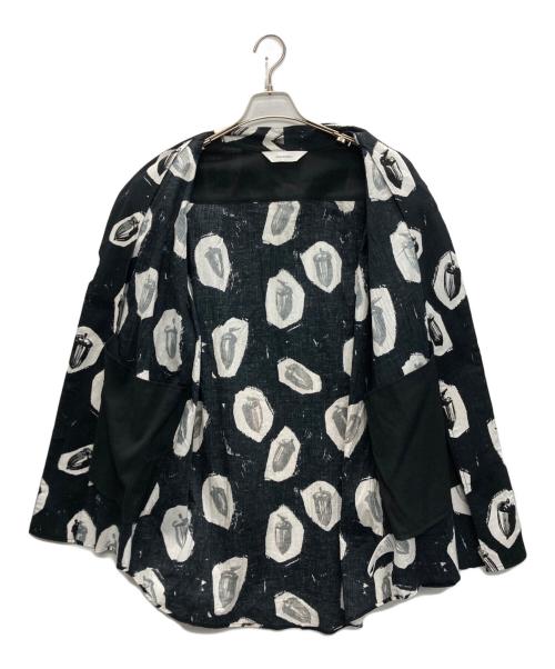 SASQUATCHfabrix.（サスクワッチファブリックス）SASQUATCHfabrix. (サスクワッチファブリックス) WA-NECK BIG L/S SHIRT ブラック×ホワイト サイズ:SIZE Lの古着・服飾アイテム