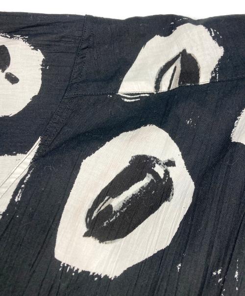 SASQUATCHfabrix.（サスクワッチファブリックス）SASQUATCHfabrix. (サスクワッチファブリックス) WA-NECK BIG L/S SHIRT ブラック×ホワイト サイズ:SIZE Lの古着・服飾アイテム