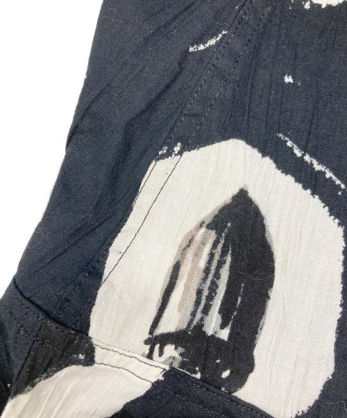 SASQUATCHfabrix.（サスクワッチファブリックス）SASQUATCHfabrix. (サスクワッチファブリックス) WA-NECK BIG L/S SHIRT ブラック×ホワイト サイズ:SIZE Lの古着・服飾アイテム