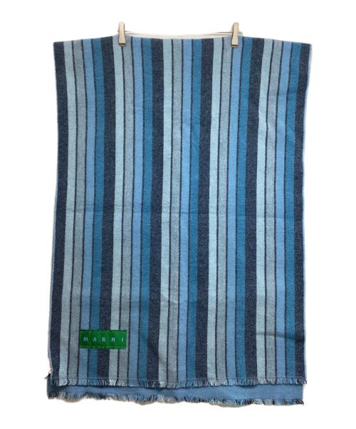 MARNI（マルニ）MARNI (マルニ) 大判ブランケットストール ブルー サイズ:実寸サイズをご参照下さい。の古着・服飾アイテム