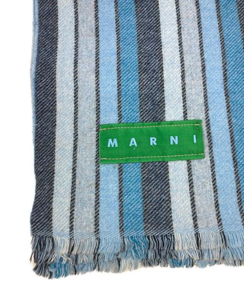MARNI（マルニ）MARNI (マルニ) 大判ブランケットストール ブルー サイズ:実寸サイズをご参照下さい。の古着・服飾アイテム