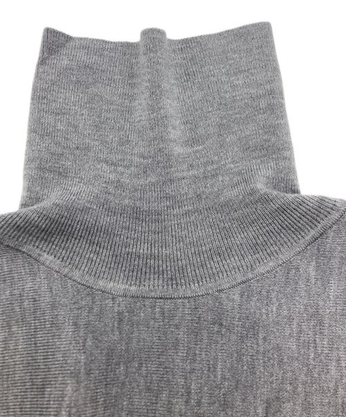 Curensology（カレンソロジー）Curensology (カレンソロジー) ウールハイネックギャザーワンピース グレー サイズ:Fの古着・服飾アイテム