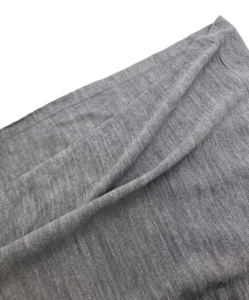 Curensology（カレンソロジー）Curensology (カレンソロジー) ウールハイネックギャザーワンピース グレー サイズ:Fの古着・服飾アイテム
