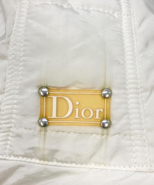 Christian Dior（クリスチャン ディオール）Christian Dior (クリスチャン ディオール) ニットレイヤード中綿ジャケット ホワイト サイズ:SIZE F36/GB8/D34/USA4の古着・服飾アイテム