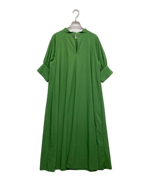 ear PAPILLONNER（イアパピヨネ）ear PAPILLONNER (イアパピヨネ) ボリュームスリーブギャザーワンピース グリーン サイズ:Fの古着・服飾アイテム