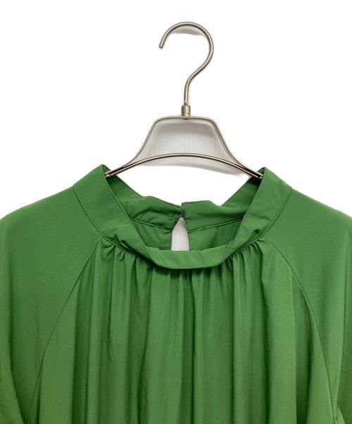 ear PAPILLONNER（イアパピヨネ）ear PAPILLONNER (イアパピヨネ) ボリュームスリーブギャザーワンピース グリーン サイズ:Fの古着・服飾アイテム